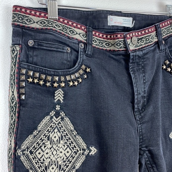 𝅺ANTHROPOLOGIE Odd Molly Embroidered Skinny Jeans - Picture 5 of 14